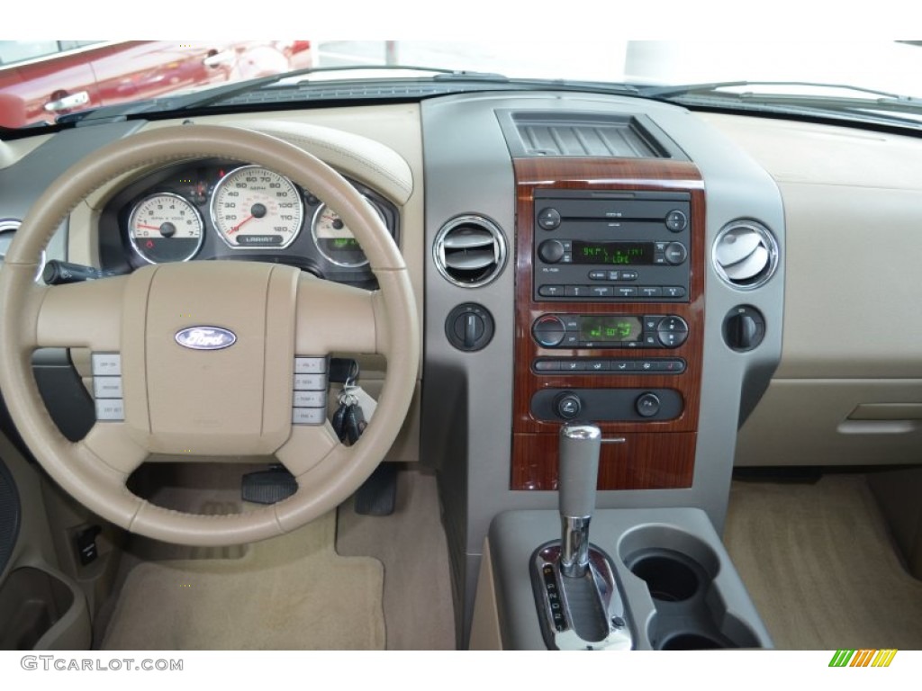 2007 F150 Lariat SuperCab 4x4 - Dark Blue Pearl Metallic / Tan photo #24