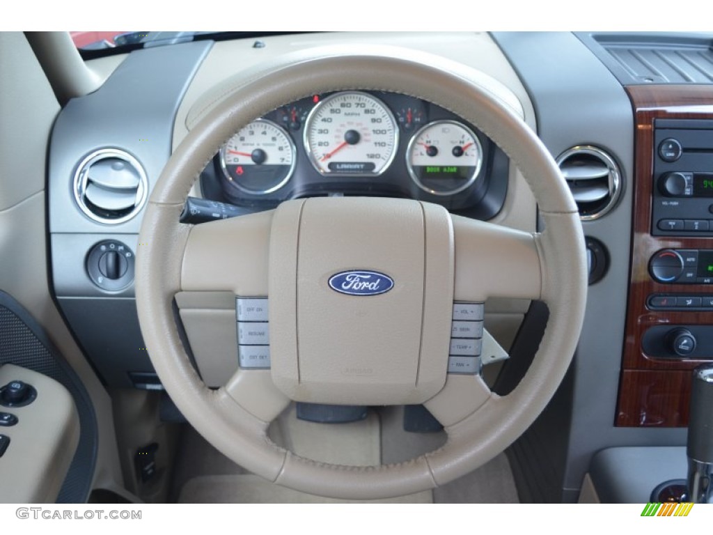 2007 F150 Lariat SuperCab 4x4 - Dark Blue Pearl Metallic / Tan photo #25