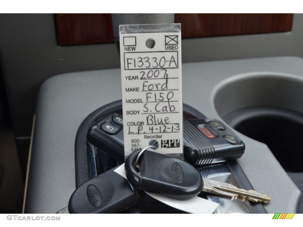2007 F150 Lariat SuperCab 4x4 - Dark Blue Pearl Metallic / Tan photo #38
