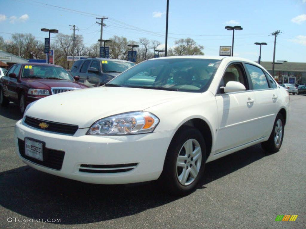 2008 Impala LS - White / Neutral Beige photo #2