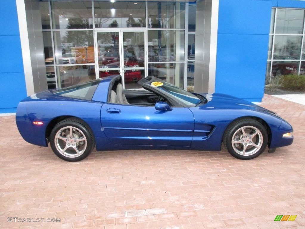 2002 Corvette Coupe - Electron Blue Metallic / Light Gray photo #3