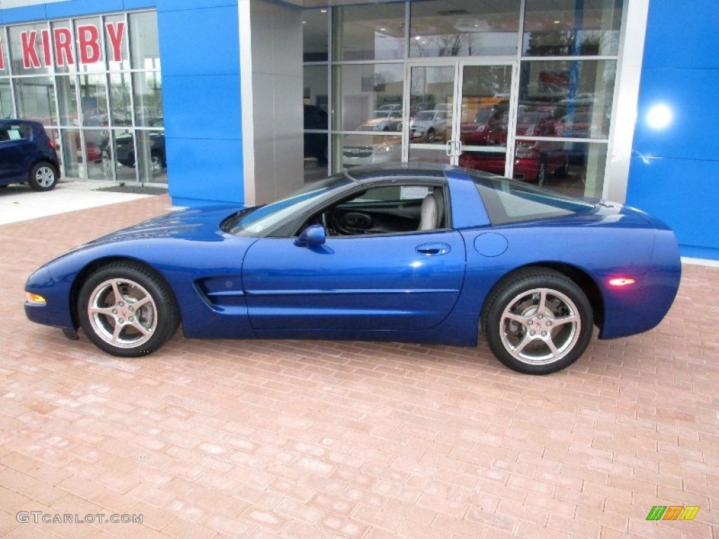 2002 Corvette Coupe - Electron Blue Metallic / Light Gray photo #16