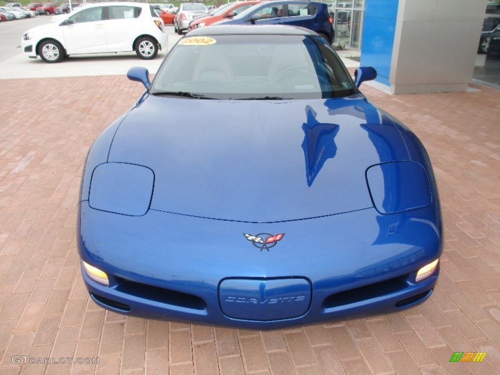 2002 Corvette Coupe - Electron Blue Metallic / Light Gray photo #18