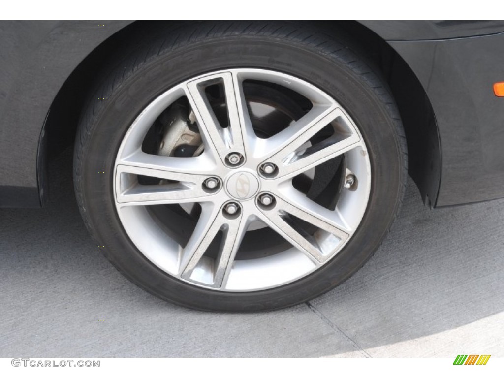 2009 Elantra Touring - Black Pearl / Beige photo #9