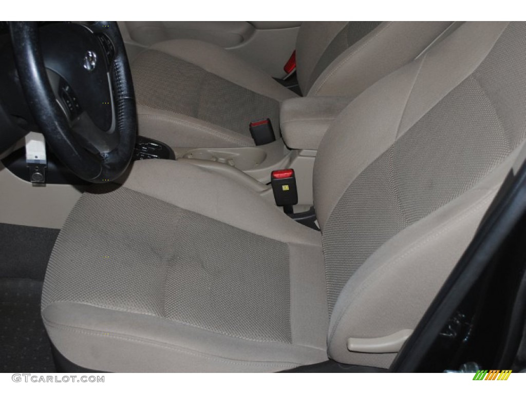 2009 Elantra Touring - Black Pearl / Beige photo #12