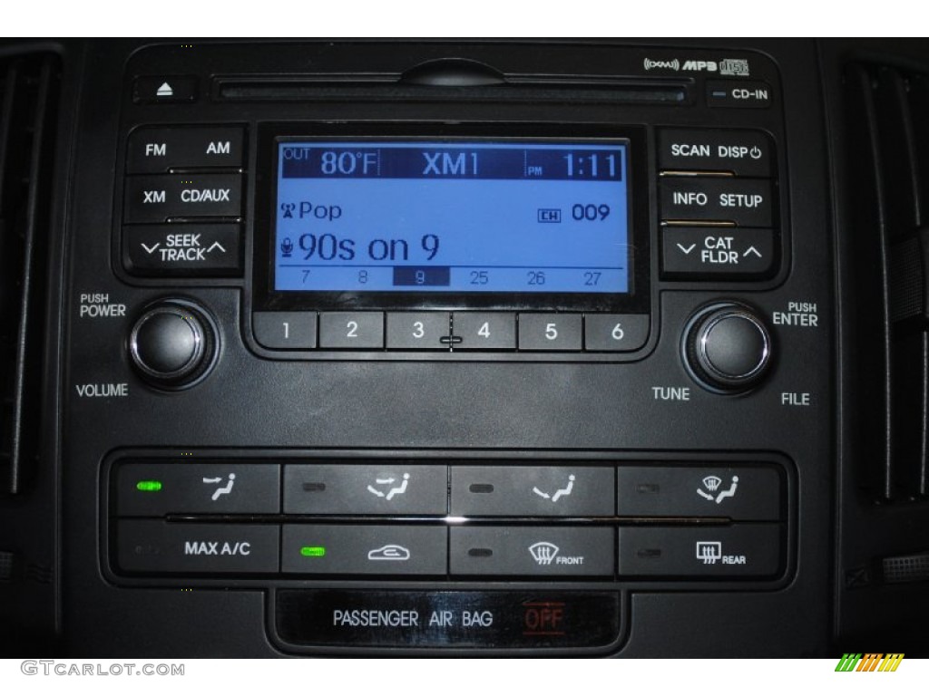 2009 Elantra Touring - Black Pearl / Beige photo #16