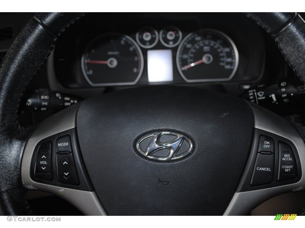 2009 Elantra Touring - Black Pearl / Beige photo #19