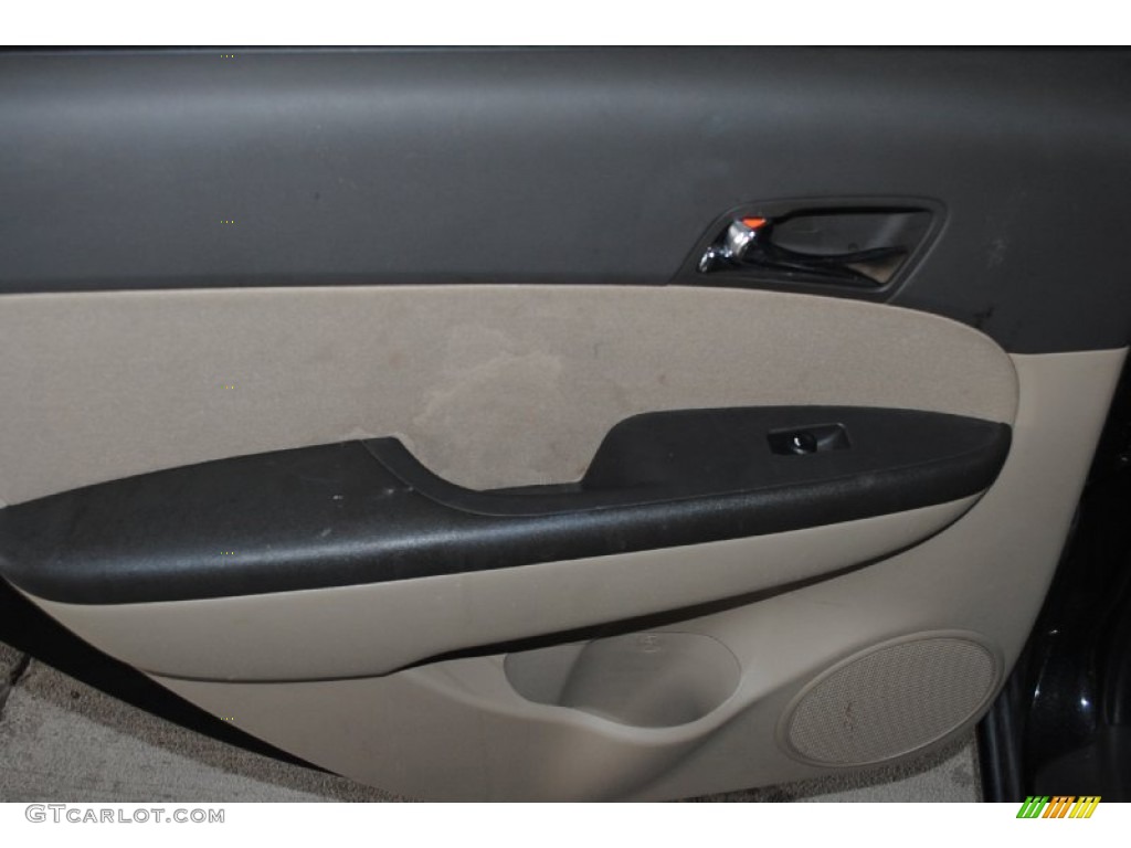2009 Elantra Touring - Black Pearl / Beige photo #22