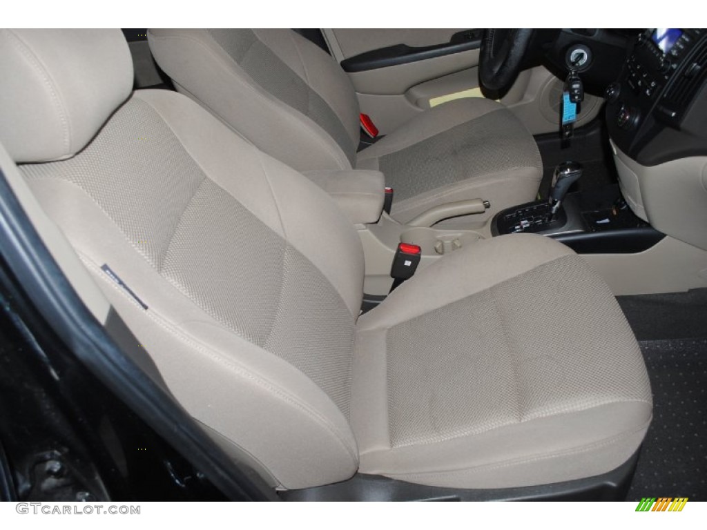 2009 Elantra Touring - Black Pearl / Beige photo #26