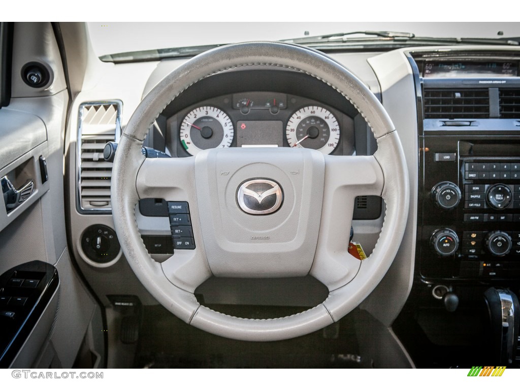 2008 Mazda Tribute Hybrid Touring Charcoal Black Steering Wheel Photo #79929955