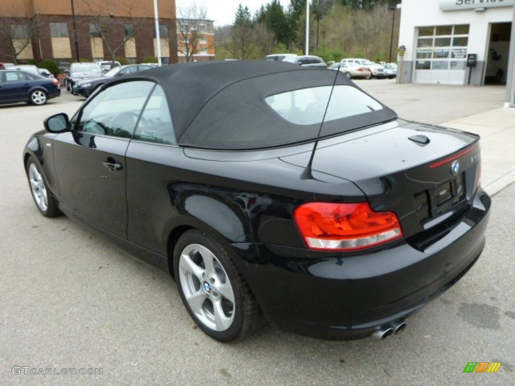 2012 1 Series 128i Convertible - Black Sapphire Metallic / Gray photo #3