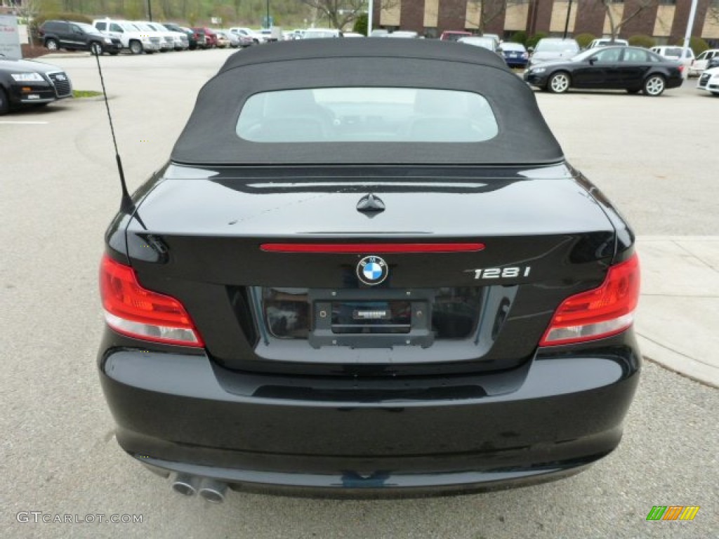 2012 1 Series 128i Convertible - Black Sapphire Metallic / Gray photo #4