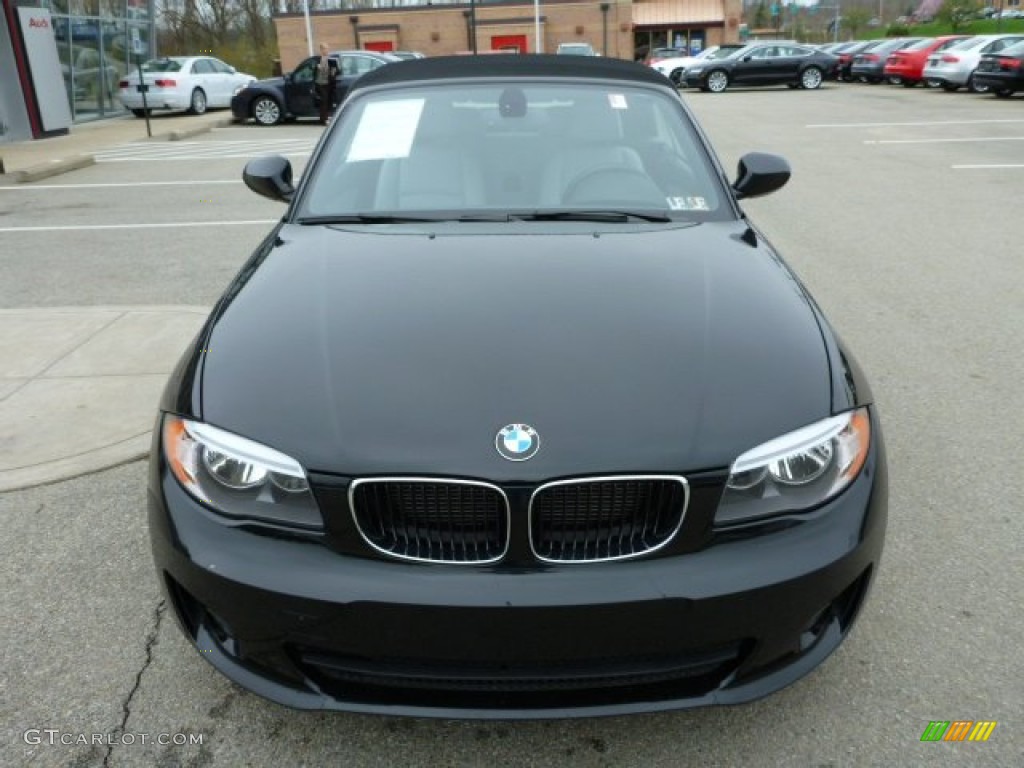 2012 1 Series 128i Convertible - Black Sapphire Metallic / Gray photo #8