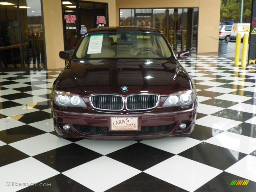 2006 7 Series 750i Sedan - Barbera Red Metallic / Dark Beige/Beige III photo #2