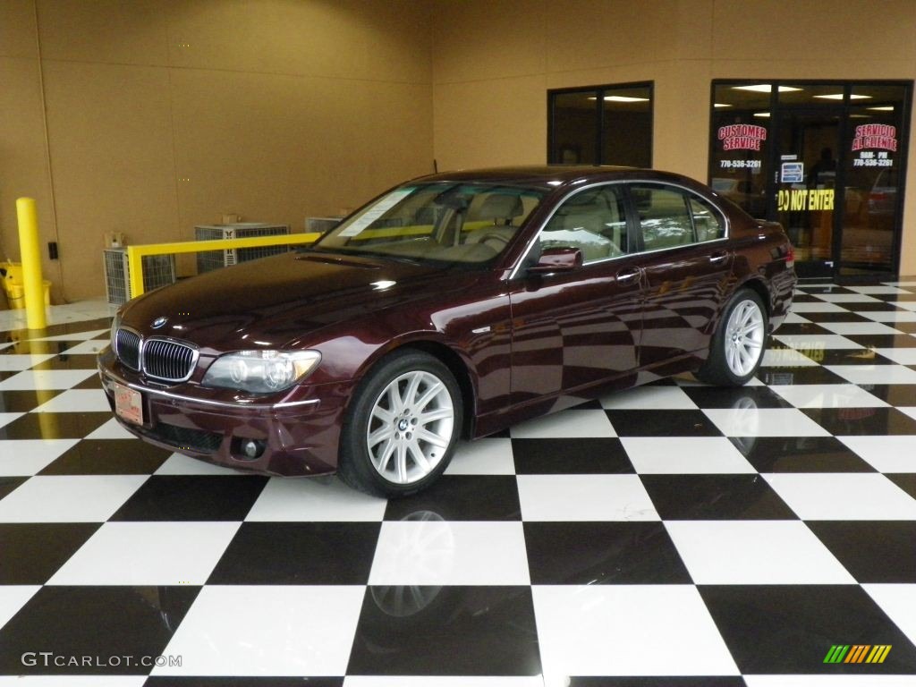 2006 7 Series 750i Sedan - Barbera Red Metallic / Dark Beige/Beige III photo #3