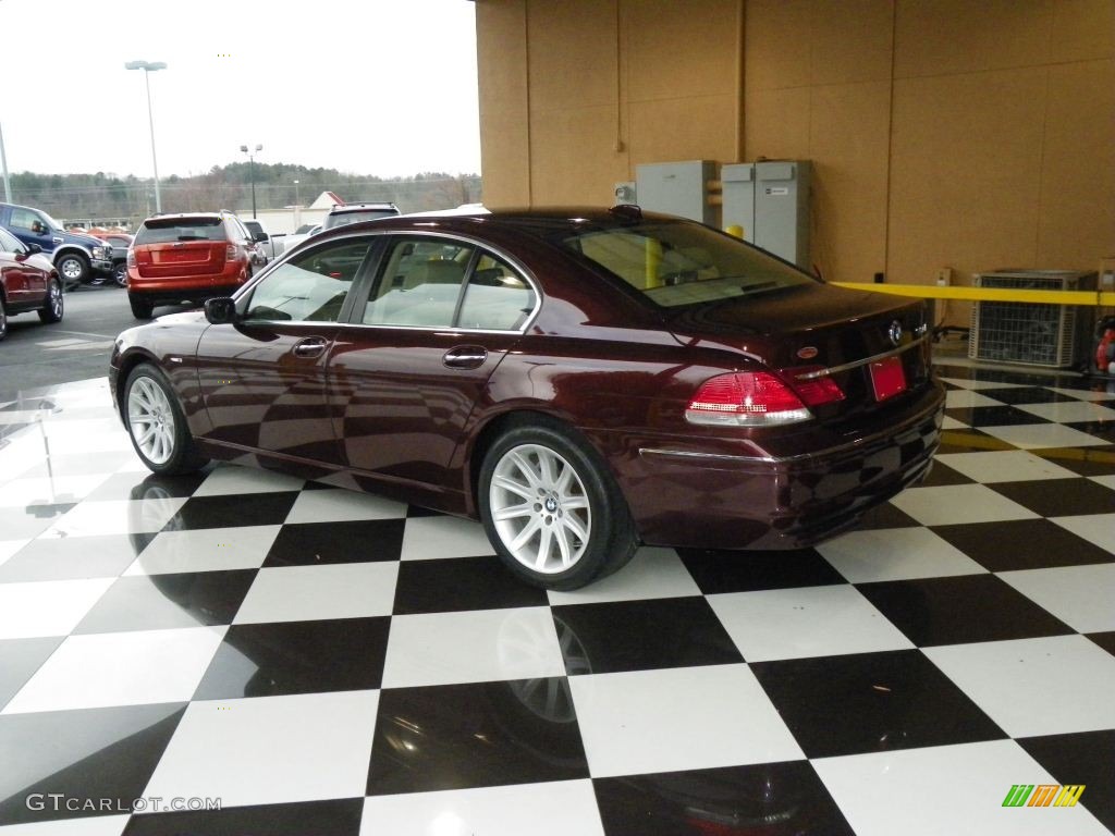 2006 7 Series 750i Sedan - Barbera Red Metallic / Dark Beige/Beige III photo #4