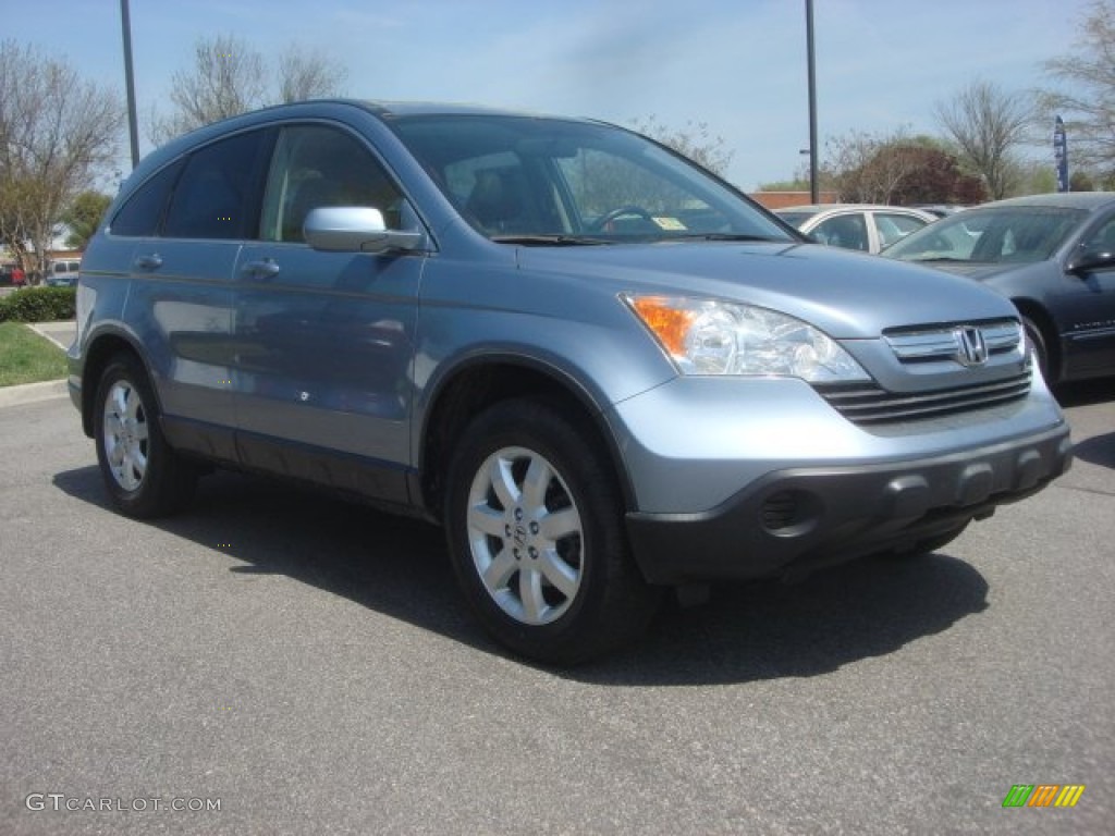 2007 CR-V EX-L - Glacier Blue Metallic / Gray photo #8