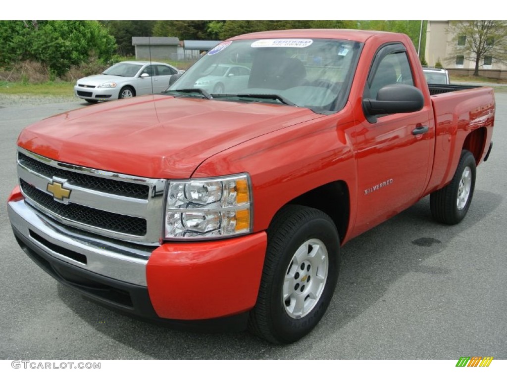 2011 Silverado 1500 LS Regular Cab - Victory Red / Dark Titanium photo #2