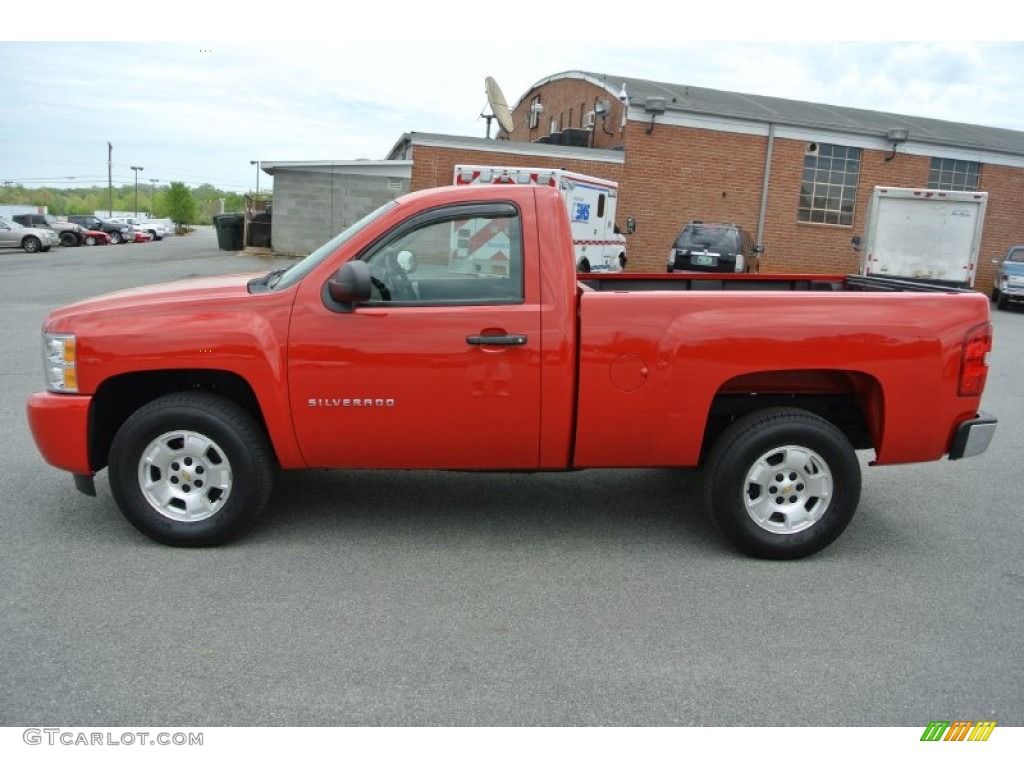 2011 Silverado 1500 LS Regular Cab - Victory Red / Dark Titanium photo #3