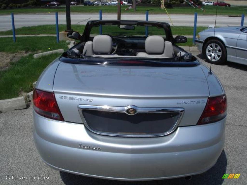 2004 Sebring Limited Convertible - Bright Silver Metallic / Taupe photo #6