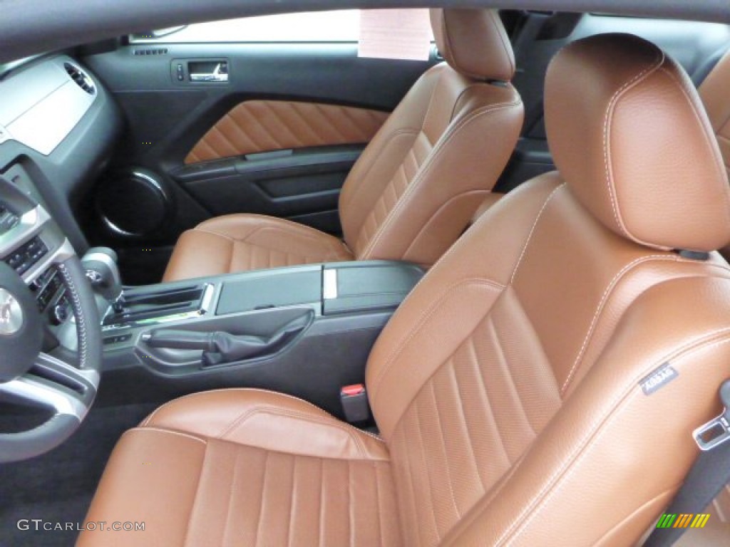 2011 Mustang V6 Premium Coupe - Ebony Black / Saddle photo #10