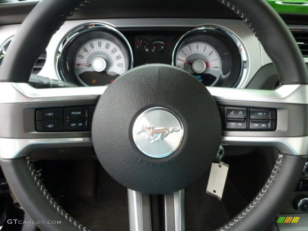 2011 Mustang V6 Premium Coupe - Ebony Black / Saddle photo #17