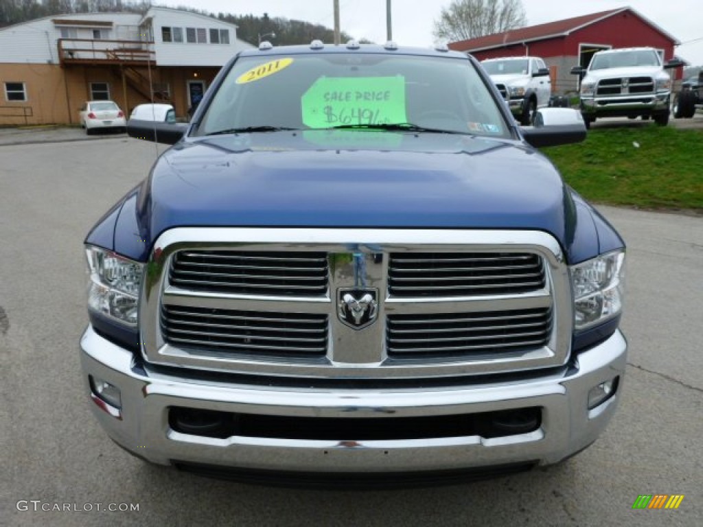 2011 Ram 3500 HD Laramie Crew Cab 4x4 - Deep Water Blue Pearl / Dark Slate Gray photo #7