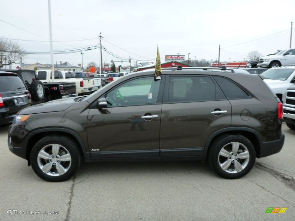 2012 Sorento EX AWD - Java Brown / Black photo #2