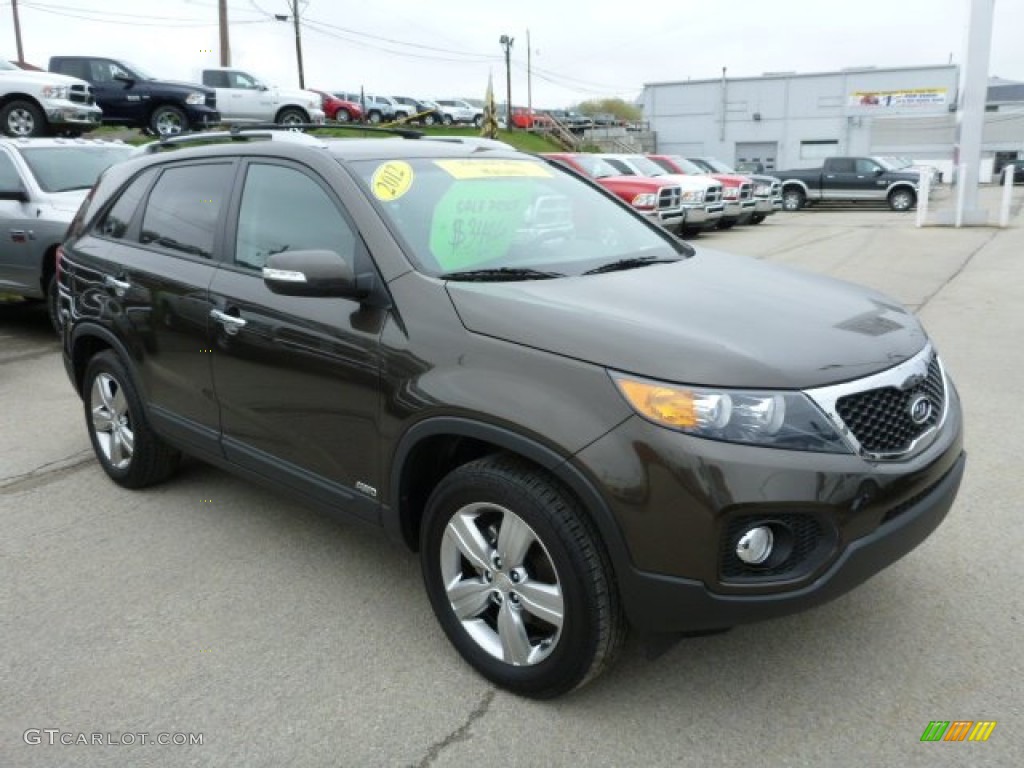 2012 Sorento EX AWD - Java Brown / Black photo #7
