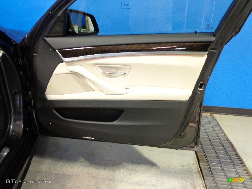 2013 5 Series 535i xDrive Sedan - Dark Graphite Metallic II / Oyster/Black photo #24
