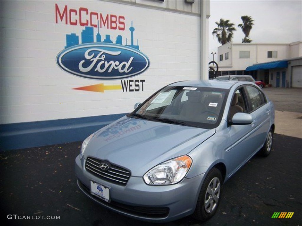 Ice Blue Hyundai Accent