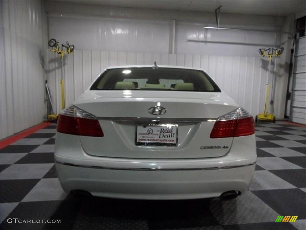2010 Genesis 4.6 Sedan - Satin White Pearl / Cashmere photo #6