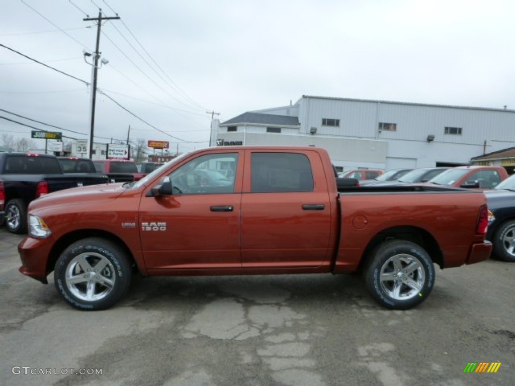 2013 1500 Express Crew Cab 4x4 - Copperhead Pearl / Black/Diesel Gray photo #2