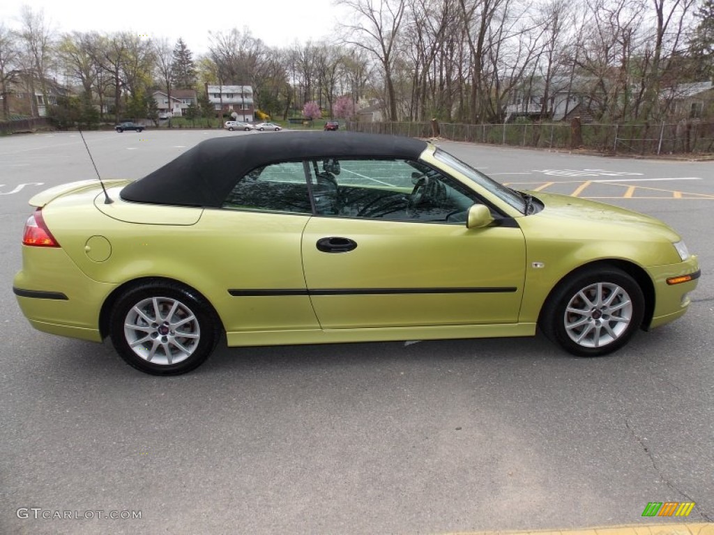 2004 9-3 Arc Convertible - Lime Yellow Metallic / Slate Gray photo #6