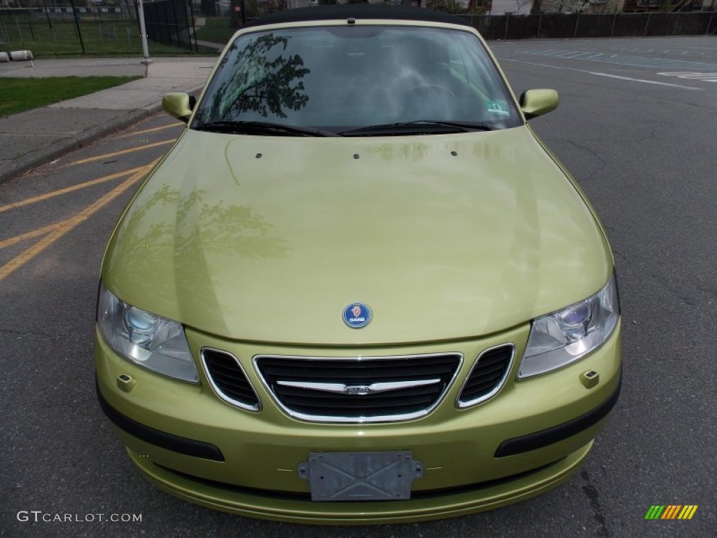 Lime Yellow Metallic 2004 Saab 9-3 Arc Convertible Exterior Photo #79944424