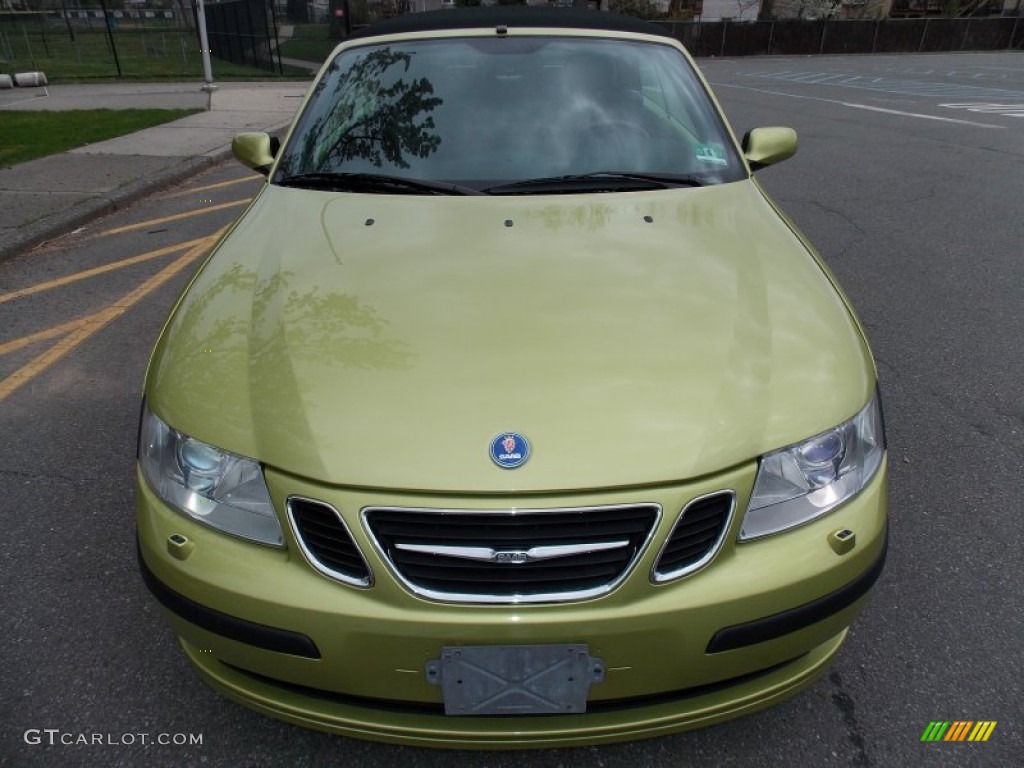 2004 9-3 Arc Convertible - Lime Yellow Metallic / Slate Gray photo #9