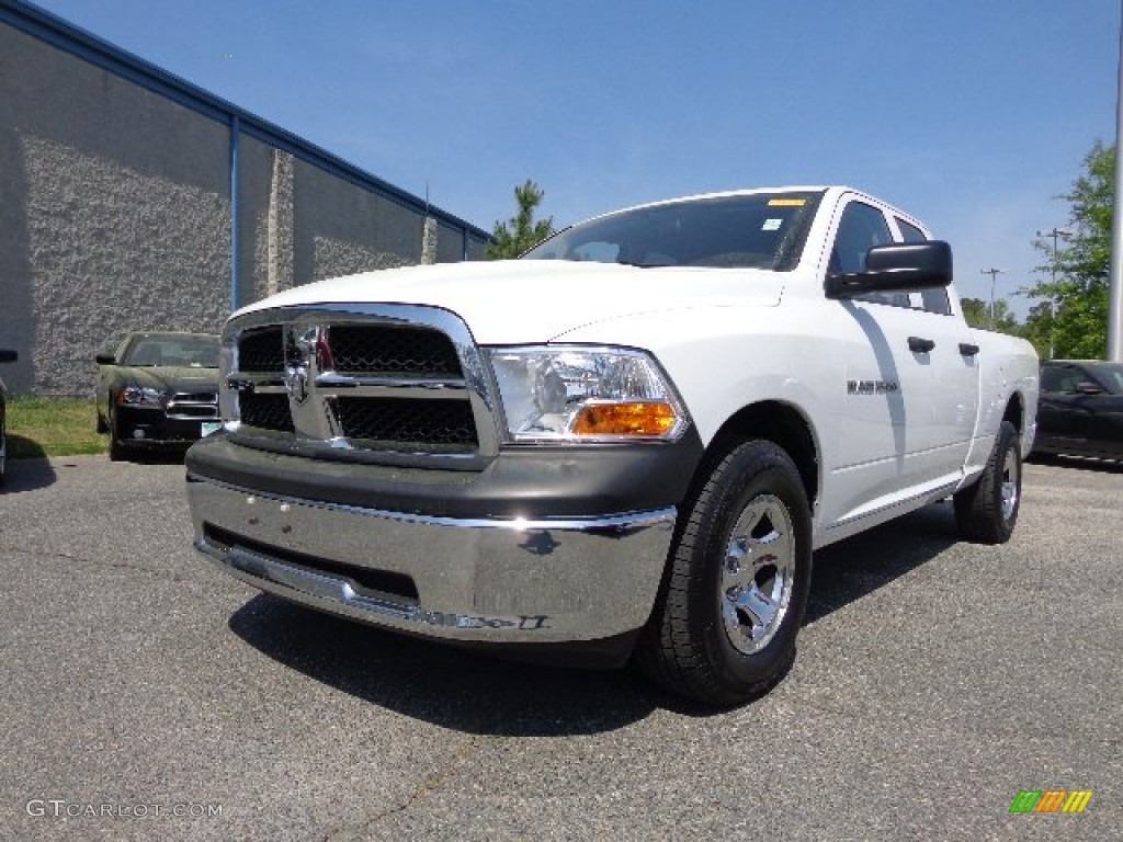 2011 Ram 1500 ST Quad Cab - Bright White / Dark Slate Gray/Medium Graystone photo #1