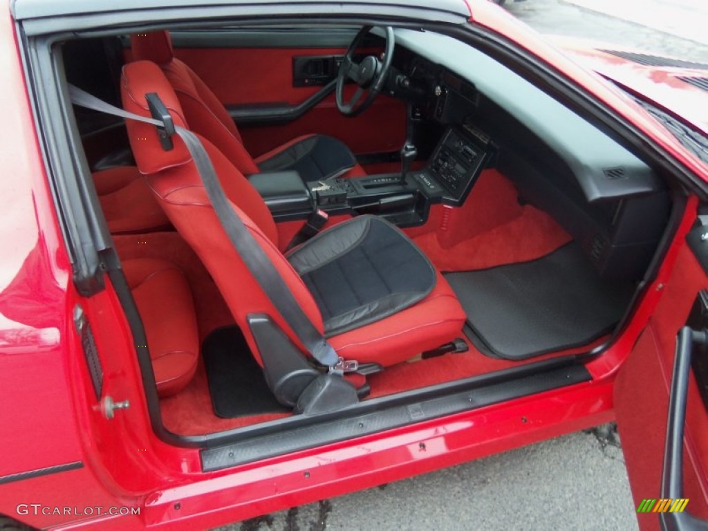 Red Interior 1987 Chevrolet Camaro Z28 Sport Coupe Photo #79945964