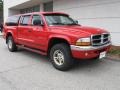 Flame Red 2000 Dodge Dakota SLT Crew Cab 4x4