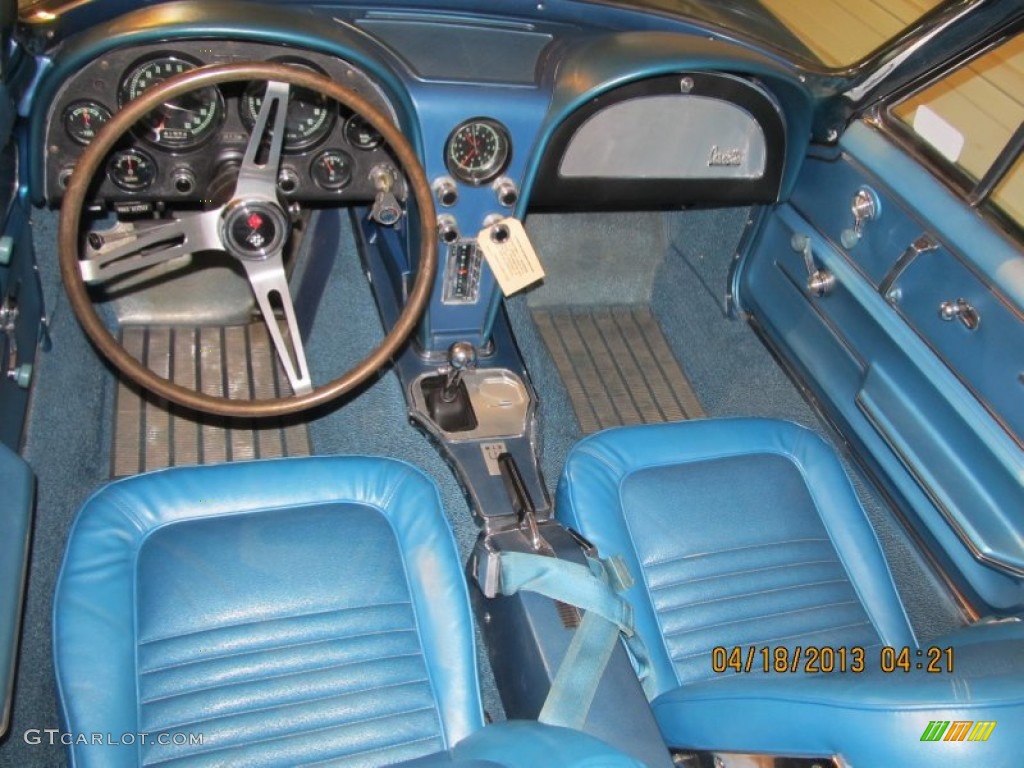 Bright Blue Interior 1967 Chevrolet Corvette Convertible Photo #79951154