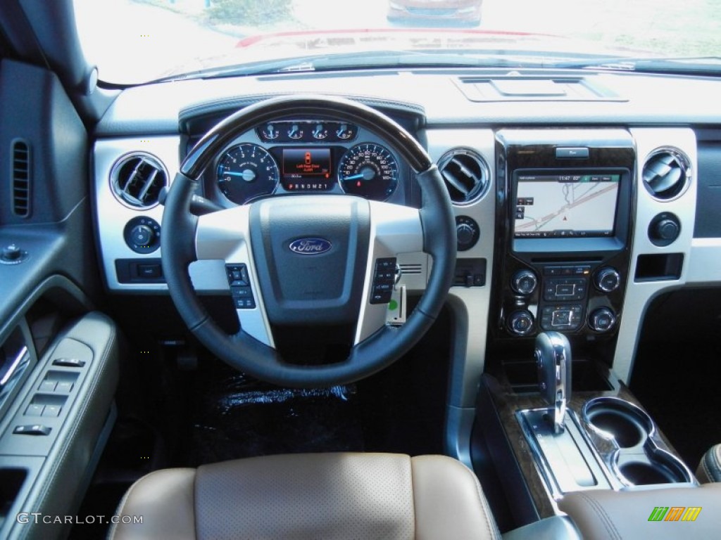 2013 F150 Platinum SuperCrew 4x4 - Ruby Red Metallic / Platinum Unique Pecan Leather photo #9