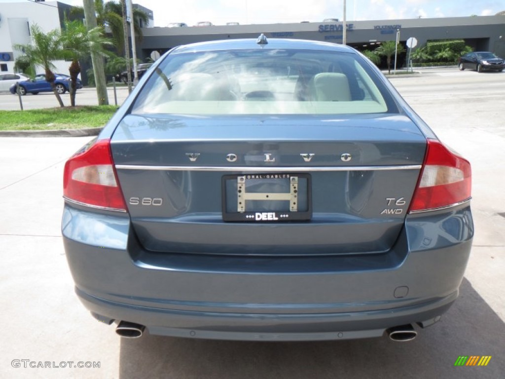 2013 S80 T6 AWD - Biarritz Blue Metallic / Soft Beige/Anthracite photo #4