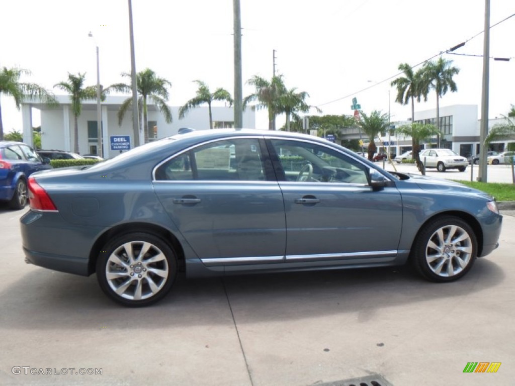 2013 S80 T6 AWD - Biarritz Blue Metallic / Soft Beige/Anthracite photo #6