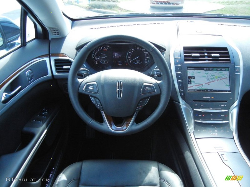 2013 Lincoln MKZ 2.0L EcoBoost FWD Charcoal Black Dashboard Photo #79953281