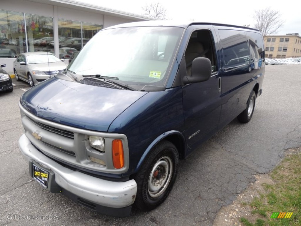 2001 Express 1500 Passenger Van - Indigo Blue Metallic / Neutral photo #3