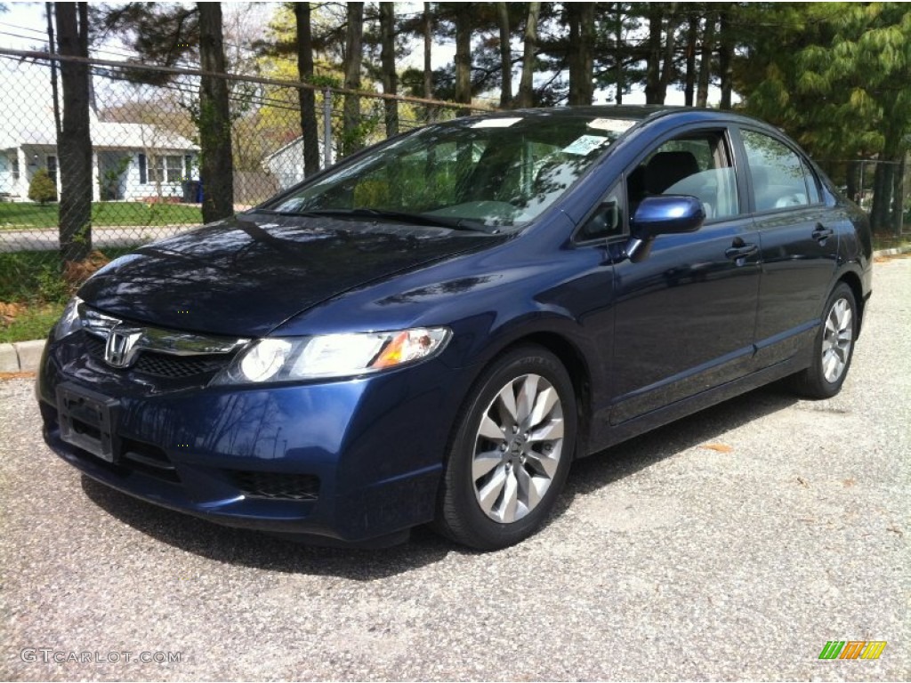 2010 Civic EX Sedan - Royal Blue Pearl / Gray photo #1