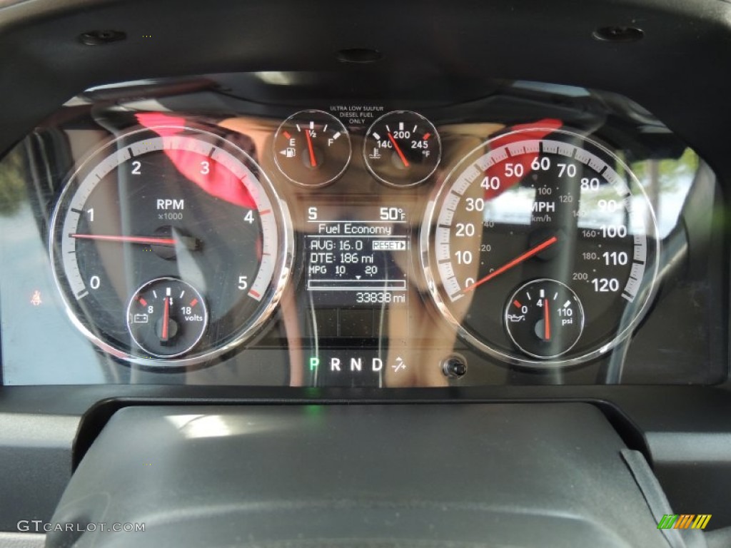 2012 Dodge Ram 3500 HD Big Horn Mega Cab 4x4 Dually Gauges Photo #79955219