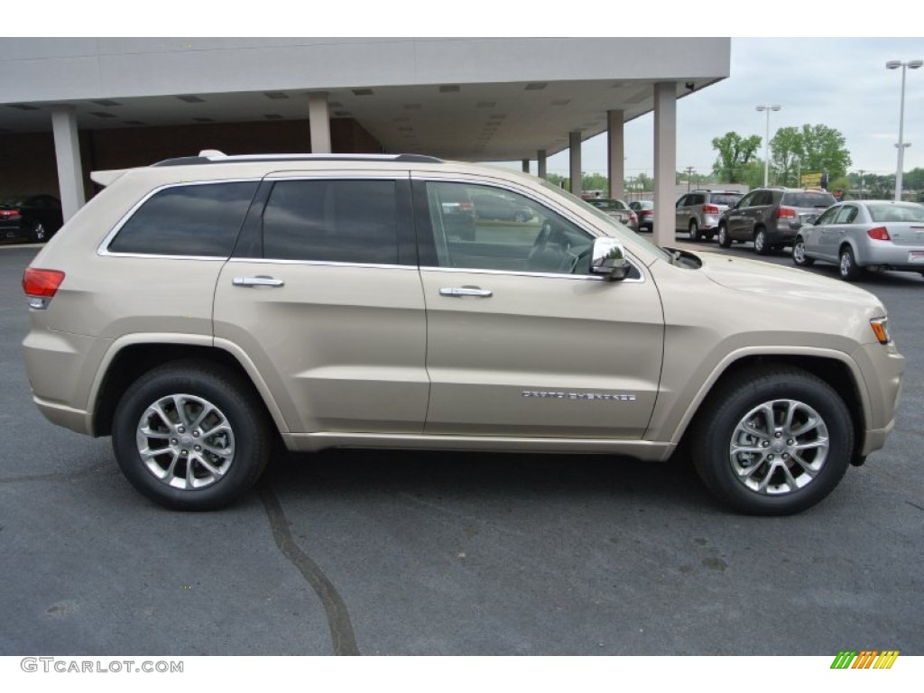 2014 Grand Cherokee Overland 4x4 - Cashmere Pearl / Overland Nepal Jeep Brown Light Frost photo #6