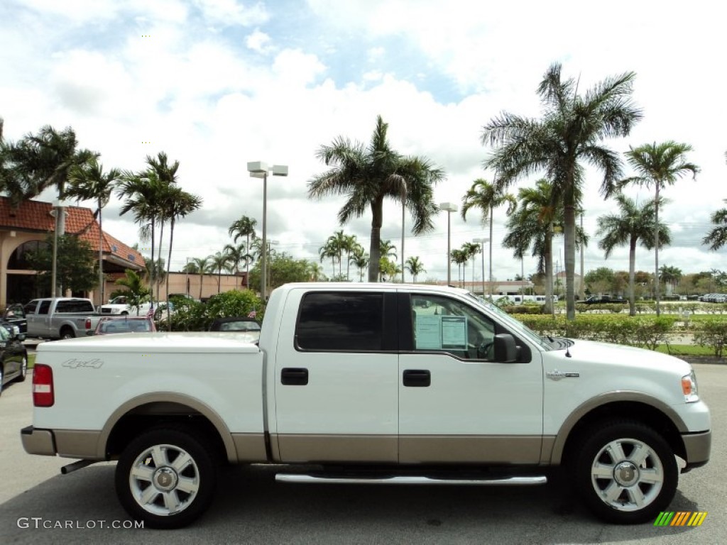2006 F150 King Ranch SuperCrew 4x4 - Oxford White / Castano Brown Leather photo #5
