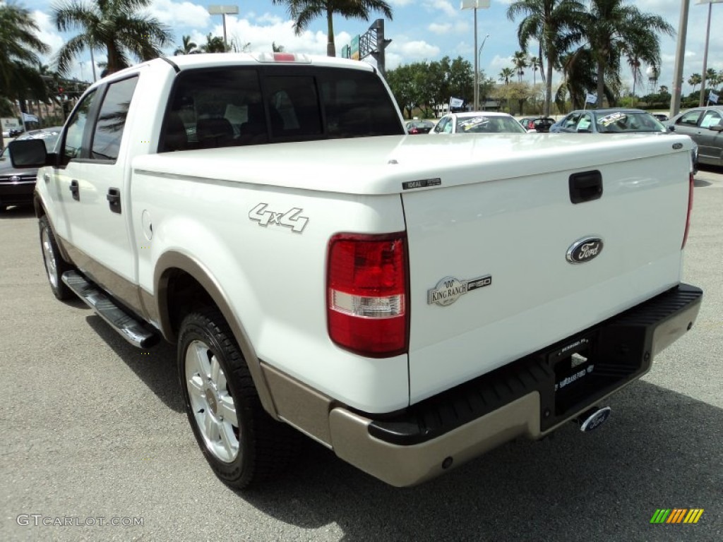 2006 F150 King Ranch SuperCrew 4x4 - Oxford White / Castano Brown Leather photo #11